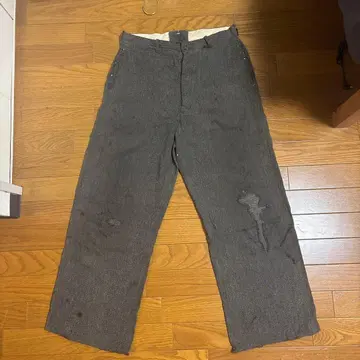 40s 50s vintage black chambray pants