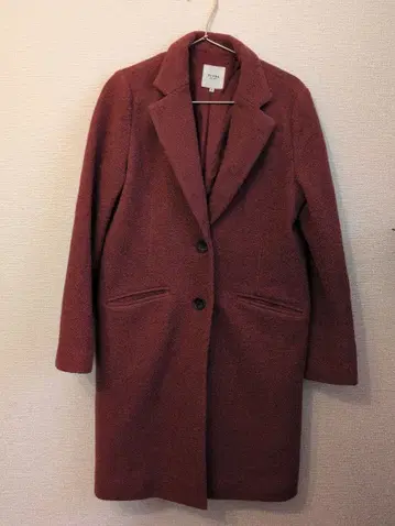 [ 새상품급 / BEAMS HEART ] 오렌지 레드 롱 코트 M