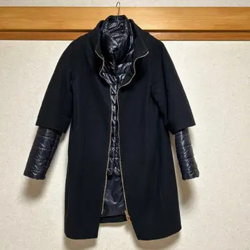 [ 새상품급 ] HERNO 블랙 울 콤비 다운 자켓 사이즈 40