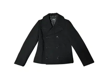 ZUCCA 블랙 울 피코트