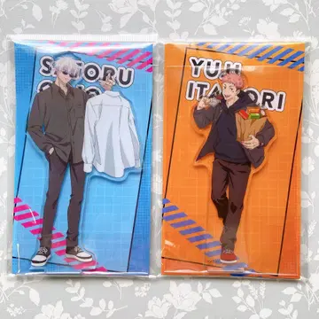 주술회전 이타도리 유우지 고죠 사토루 쇼핑 테마 아크릴 스탠드 2개 세트