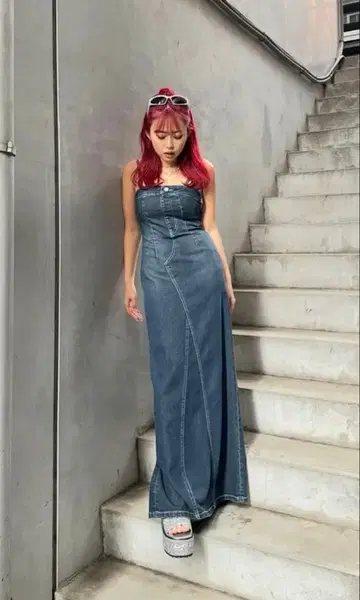 EVRIS 데님 원피스 S