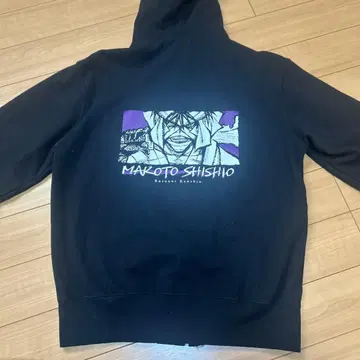 시시오 마코토 후드티 블랙 바람의 검심전 30th 시시오 마코토