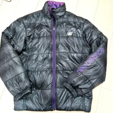 뉴발란스 다운 자켓 블랙 퍼플 L