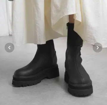 minia 통굽 웨지 핏 미들 부츠 LL