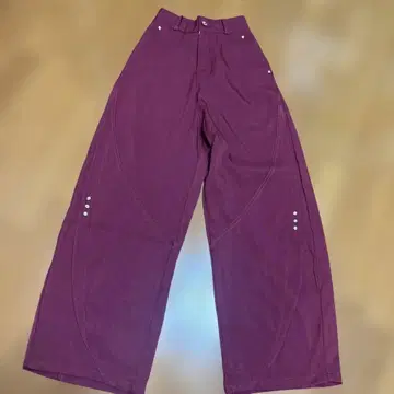 버건디 와이드 팬츠 사이드 포켓 포함