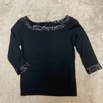 et vous 블랙 스팽글 니트