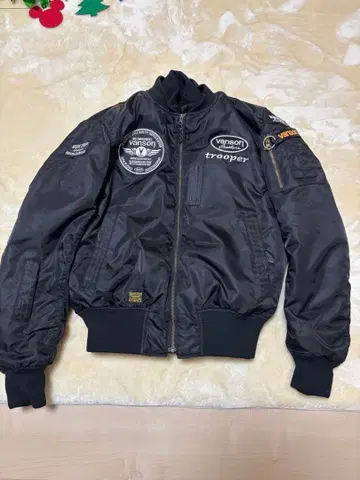 vanson trooper MA-1 플라이트 자켓 블랙