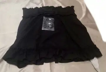 DML 휘핑 하트 비쥬 리본 레이스업 프릴 스커트 5L 블랙