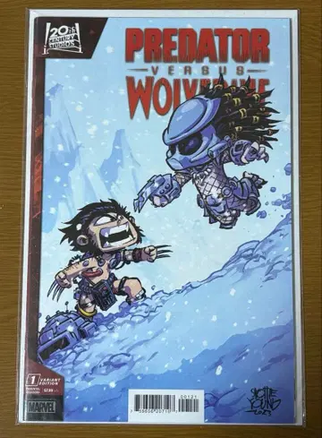 마블 프레데터 vs 울버린 바리언트 커버판 스코티 영