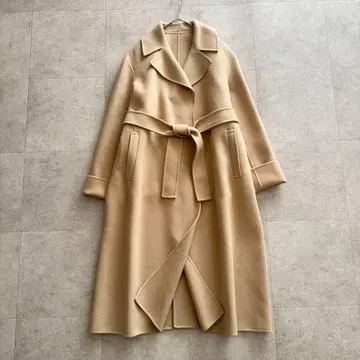 새상품급 마르티니크 롱 코트 더블 페이스 리버 벨트 베이지