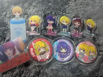 최애의 아이 아크릴 스탠드 클리어 카드 자수 캔 배지