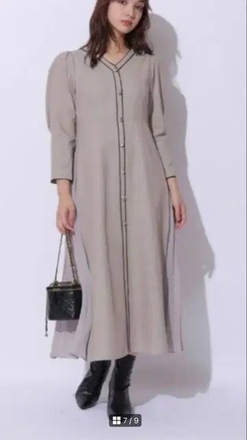 Rirandture 사이드 플리츠 원피스