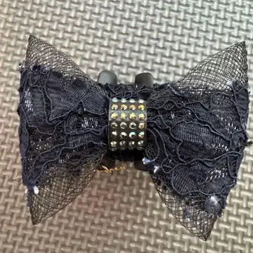 컴플렉스 비즈 레이스 리본 헤어 클립 중