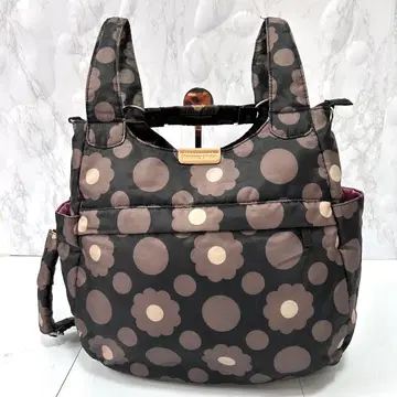 미사용급 Hanna Hula 나일론 경량 백팩 꽃무늬 여성용