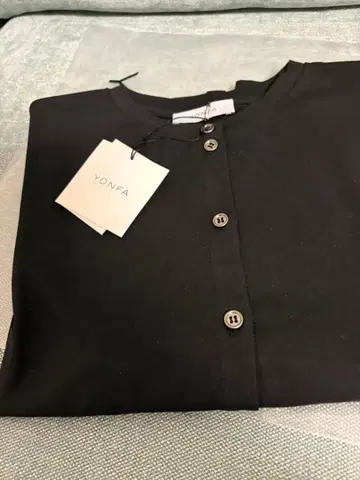 최종 가격 인하 미사용 새상품 YONFA 블랙 코튼 가디건