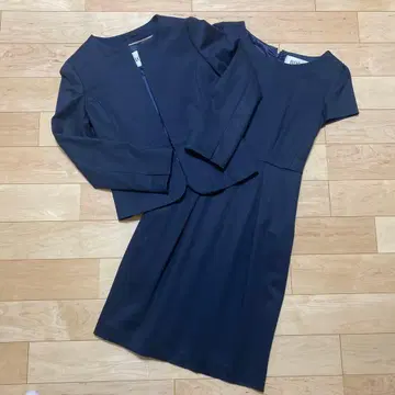 ROPE 네이비 자켓과 드레스 세트