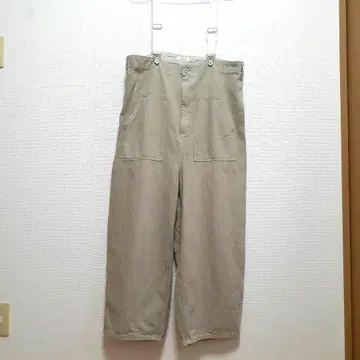 studioCLIP 데님 서스펜더 팬츠 베이지