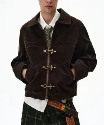 다크 브라운 스웨이드풍 자켓