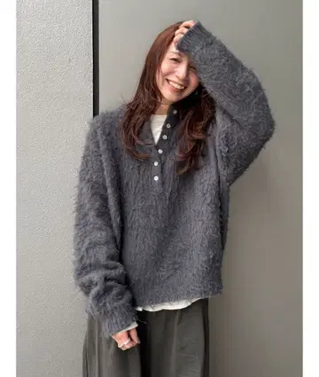 ungrid 헨리넥 기모 루즈 니트 이번 시즌