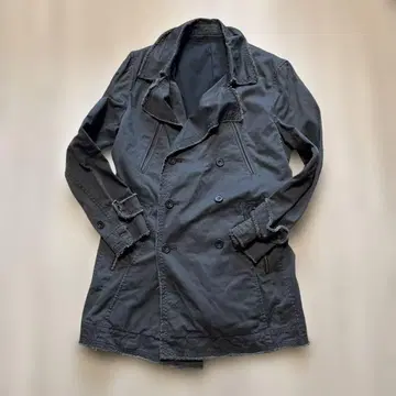 PPFM y2K 더블 브레스트 트렌치코트 컷오프