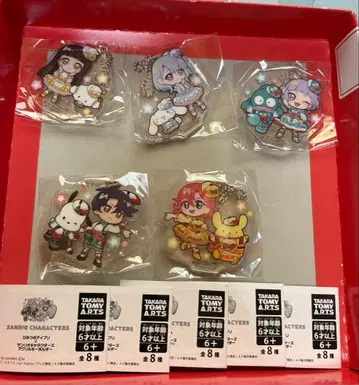 비밀의 아이프리 x 산리오 캐릭터즈 아크릴 키링 5개 세트