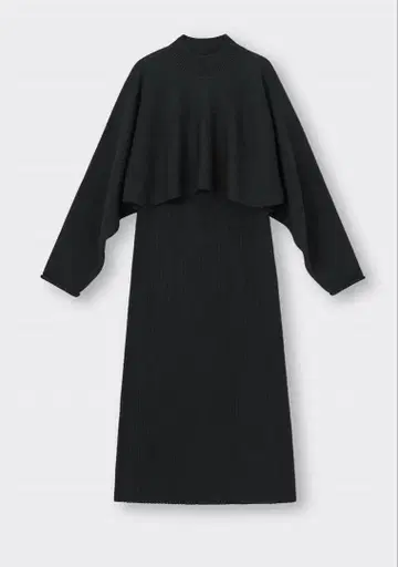 [ 미사용 ] 블랙 2피스 세트 원피스 니트 백 샹 셋업