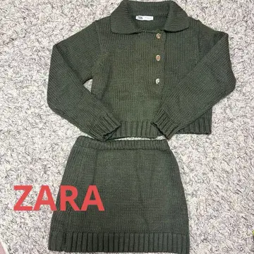 ZARA 니트 셋업 카키 S 사이즈