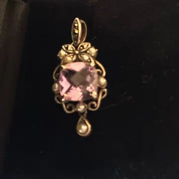 록잔 자수정 펜던트 탑