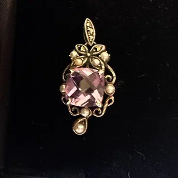 록잔 자수정 펜던트 탑