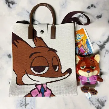 시마무라 주토피아 니트 백 닉 토트백 남코 한정판 봉제 인형