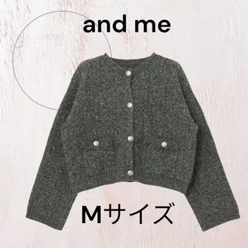 [ 시착만 한 상품 ] andme 골드 버튼 트위드 니트 자켓 가디건
