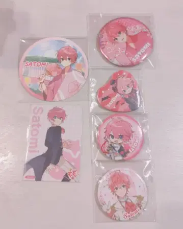 사토미 군 캔뱃지, 코스터, 카드 6개 세트