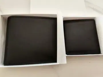 RINGBELL 천연 가죽 블랙 이단 접이식 지갑 + 소품함