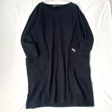 [ 메르시보쿠 ] 맨투맨 원피스 빅 포켓 면 100% 긴팔 1