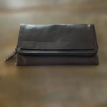 하시모토 준 junhashimoto 클러치백 가죽 브라운