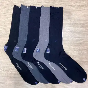 Aquascutum 리브 편직 삭스 5족 세트