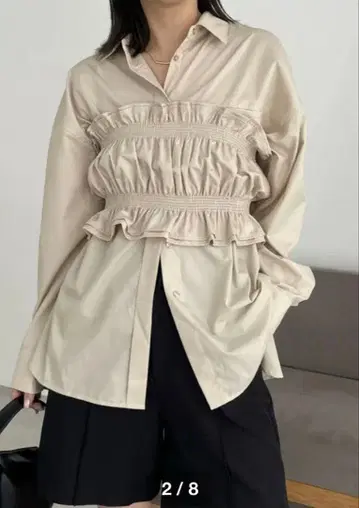 [카프리슈레마쥬] 뷔스티에 SET 셔츠 베이지