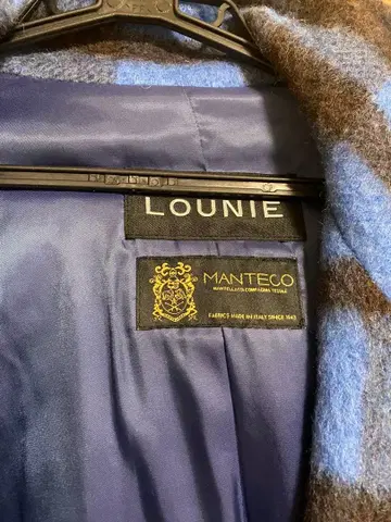 Lounie Manteco 체크 무늬 판초