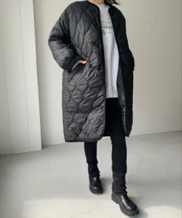 via j 비아제이 퀼팅 코트