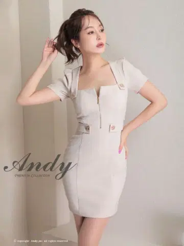 Andy 베이지 타이트 드레스