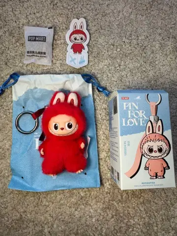 정품 POPMART 러브브 PIN FOR LOVE 키링 X