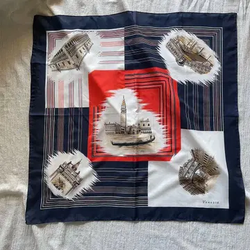 빈티지 수베니어 스카프 이탈리아 베네치아 마린