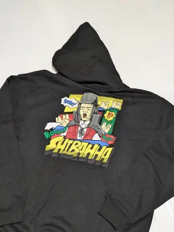 도카이 온에어 아메리칸 코믹스풍 시바흐 후드티 블랙 XL 사이즈