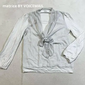 마토리체 바이 보이스메일 보타이 블라우스 티셔츠 38 그레이