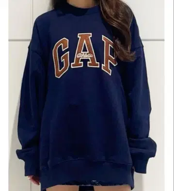 헤비 웨이트 오버 사이즈 GAP 로고 스웨트 셔츠 XL 네이비 새상품급