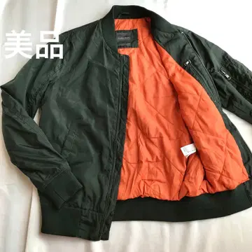 ZARA MAN MA-1 플라이트 자켓 다크 그린