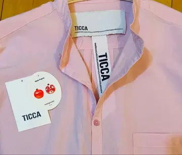 TICCA 핑크 밴드 카라 긴팔 셔츠