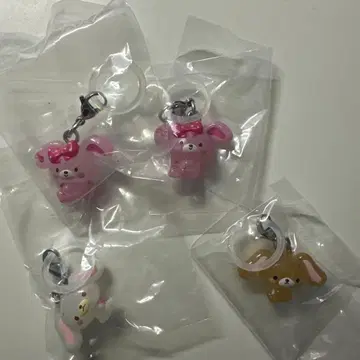 산리오 윳토메지루시 액세서리 시로 우사 쿠로 우사 본봉 리본