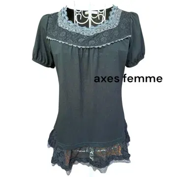 axes femme 블랙 반팔 상의 M